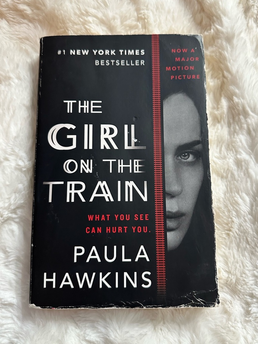The Girl on the Train by Paula Hawkins - Black & Red Cover